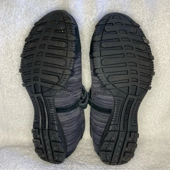Skechers Bikers Ripples Mary Jane Shoes Womens Size 6 Textured Black 49343 EUC - Picture 8 of 13